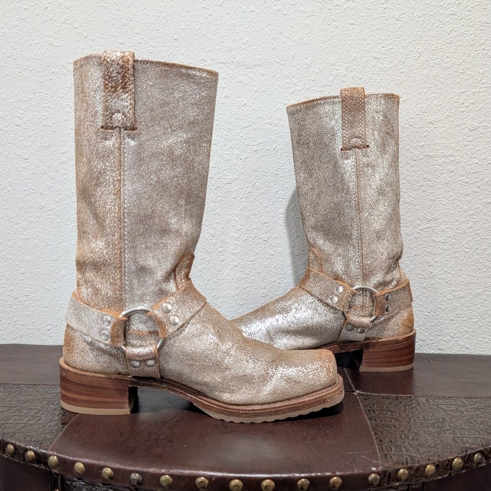 Frye Metallic Harness Boot 12R Size 8.5 - Picture 13 of 15